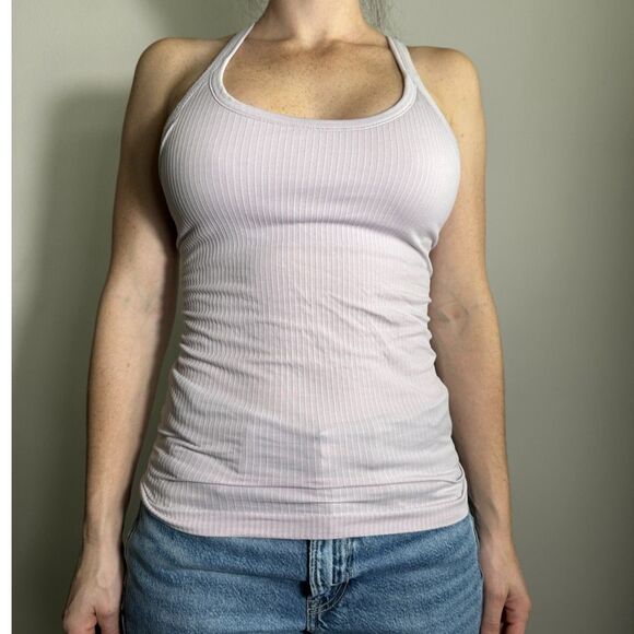 Lululemon Light Pink Ribbed Tank Top Size 6 - Picture 1 of 7